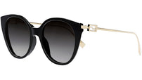 Baguette Black Round Sunglasses
