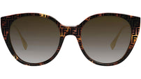 Baguette Brown Round Sunglasses