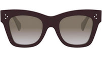 CELINE 3 Dots Burgundy Cat Eye Sunglasses