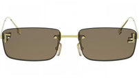 Fendi First Crystal Gold Square Sunglasses
