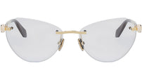 Serpenti Forever Shiny Gold Cat Eye Eyeglasses
