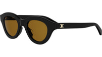 Triomphe Mini Black Round Sunglasses