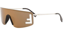 Fendi Sport Gold Rectangular Sunglasses