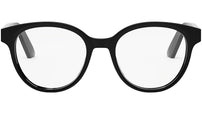 DiorMidnightO R1I Shiny Black Round Eyeglasses