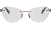 Serpenti Forever Rose Gold Cat Eye Eyeglasses