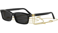 Petit CD S1I Black Rectangular Sunglasses
