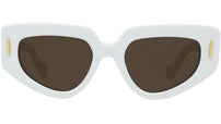 Anagram White Geometric Sunglasses