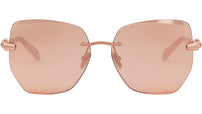 Serpenti Viper Rose Gold Geometric Sunglasses