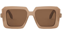Serpenti Brown Geometric Sunglasses