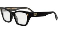 Fendi Roma Black Rectangular Eyeglasses