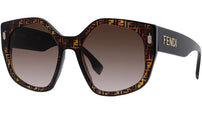 Fendi Bold Havana Square Sunglasses