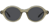 Slim Green Round Sunglasses