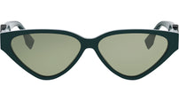 FF Diamonds Green Cat Eye Sunglasses