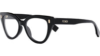 Fendi Bold Black Oval Eyeglasses