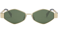 Metal Triomphe Gold Geometric Sunglasses
