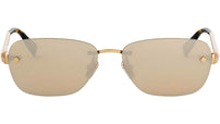 Tubogas Light Gold Oval Sunglasses