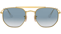The Marshal RB3648 gold clear gradient blue