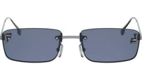 Fendi First Crystal Silver Square Sunglasses