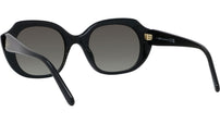Slim Black Geometric Sunglasses