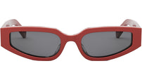 Triomphe Red Geometric Sunglasses