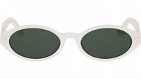 DiorPacific R1I White Oval Sunglasses