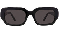 Slim Black Rectangular Sunglasses