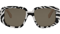 3 Dots White Geometric Sunglasses