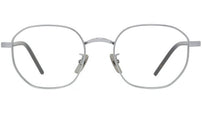 Titanium Silver Geometric Eyeglasses