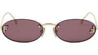 Fendi First Gold Oval Sunglasses