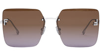 Fendi First Silver Square Sunglasses