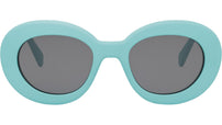 Triomphe Blue Round Sunglasses