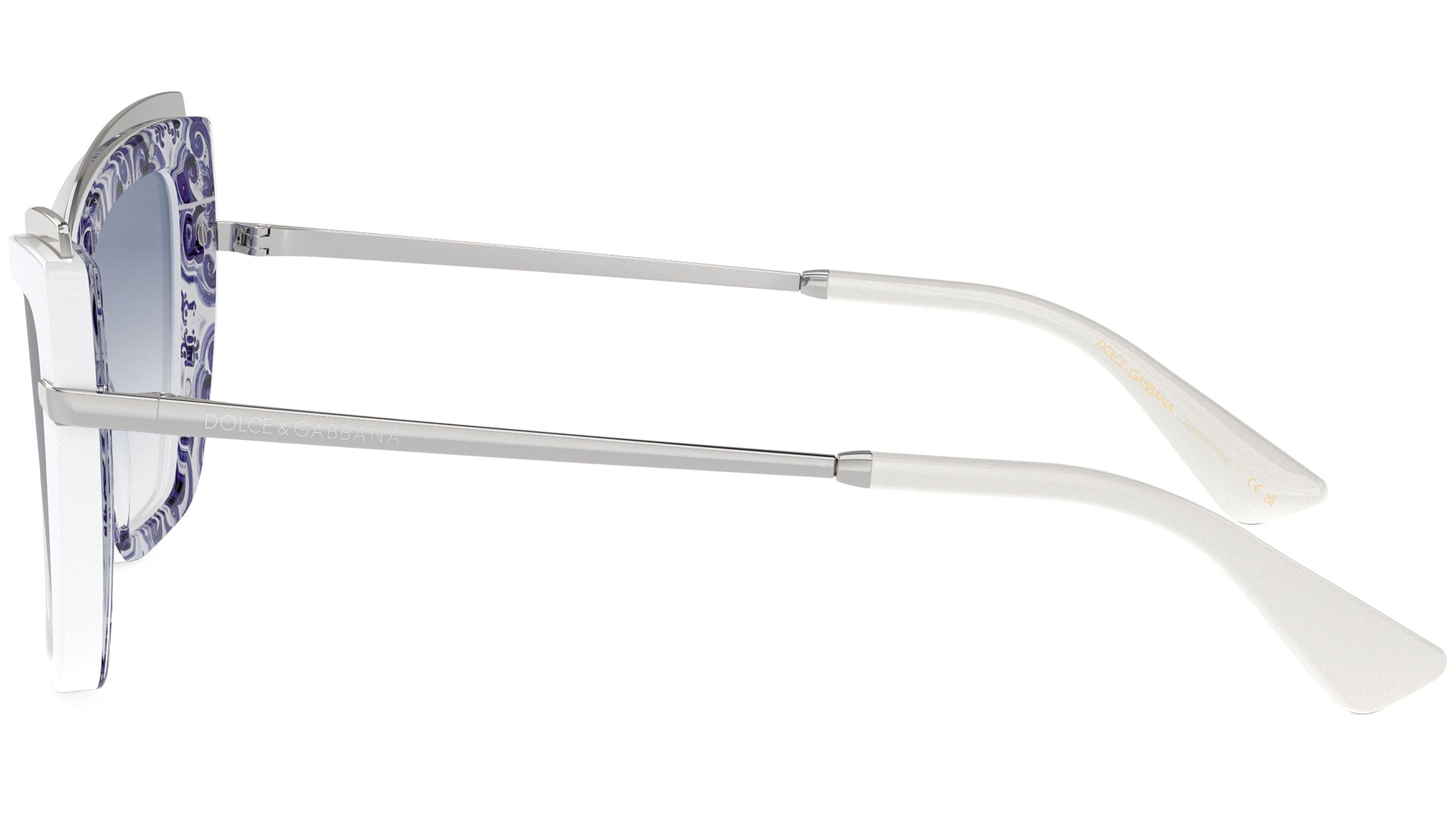 Occhiali da sole Dolce Gabbana DG4472 337119 Bianco Su Blu