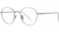 Titanium Matte Silver Geometric Eyeglasses