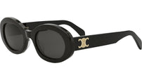 Triomphe Black Oval Sunglasses