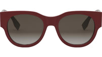 Baguette Red Round Sunglasses