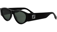 FF Squared Black Oval Sunglasses