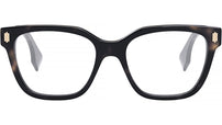Fendi Bold Havana Square Eyeglasses