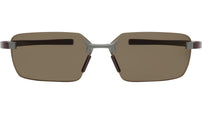 Flex Silver Rectangular Sunglasses