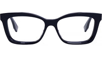 Lettering Blue Rectangular Eyeglasses