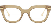 Fendigraphy Brown Rectangular Eyeglasses