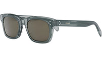 CELINE 3 Dots Transparent Sage Geometric Sunglasses