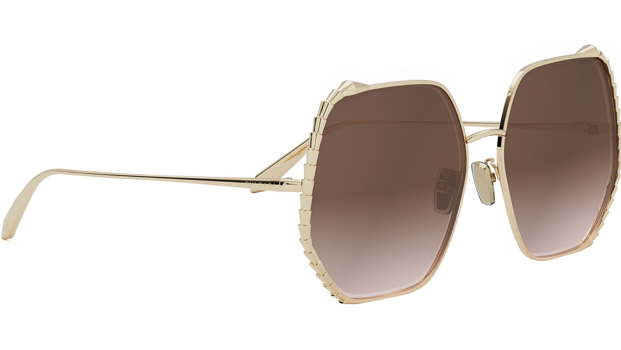 Serpenti Yellow Geometric Sunglasses
