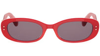 Dior Oblique B1I Red Oval Sunglasses