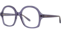 Slim Purple Geometric Eyeglasses