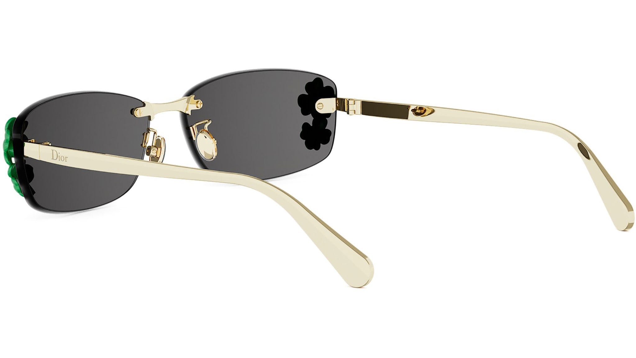 Dior Clover S1U Gold Rectangular Sunglasses