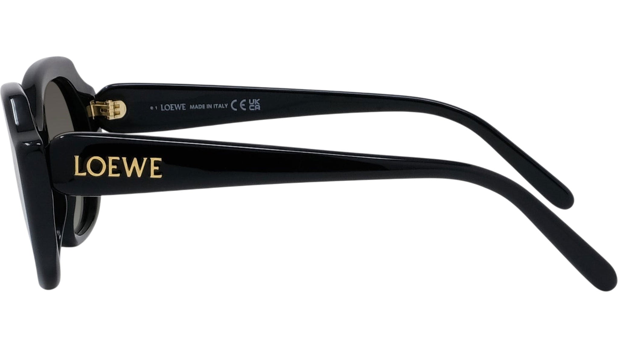 Slim Black Geometric Sunglasses