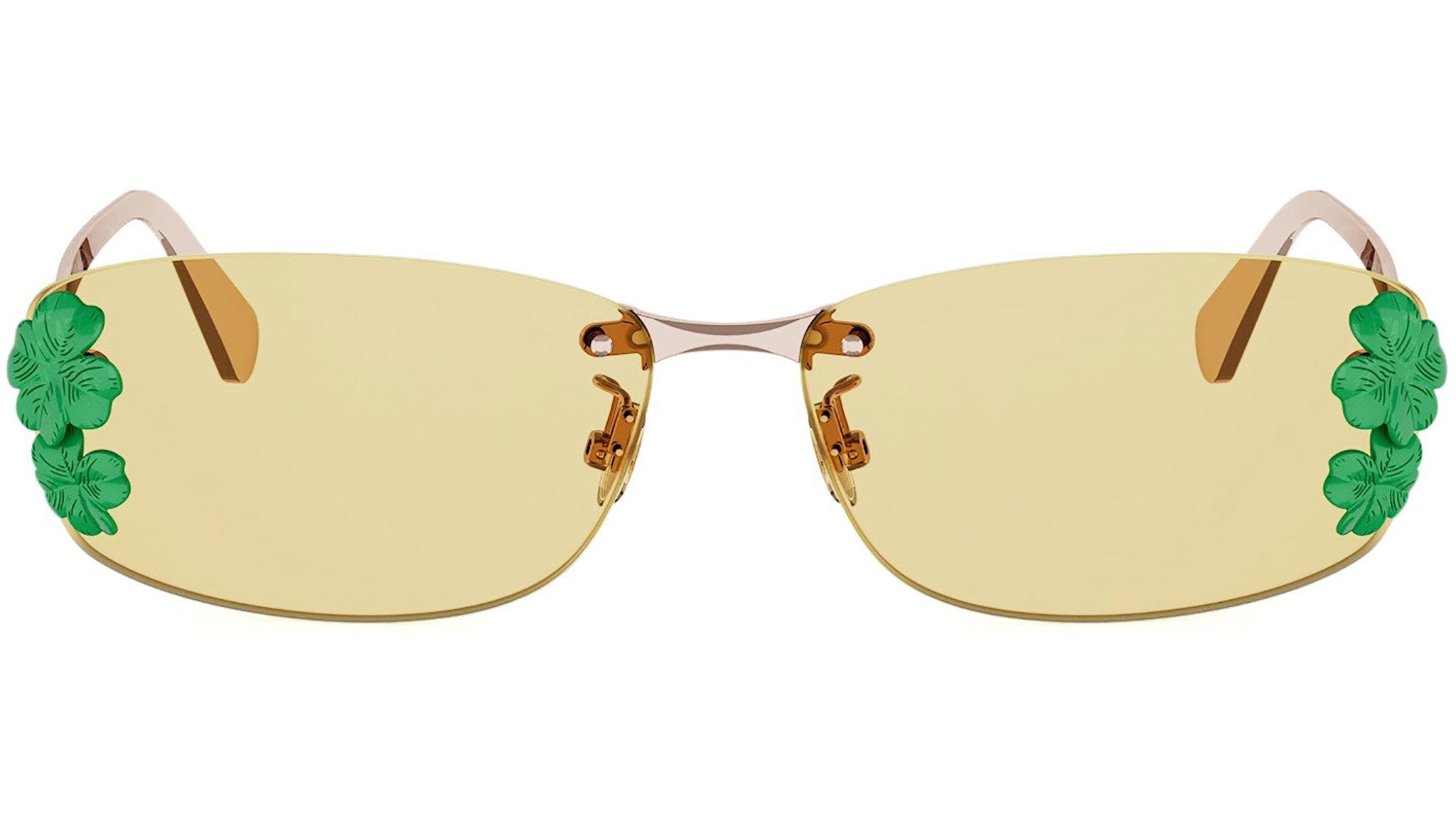 Dior Clover S1U Rose Gold Rectangular Sunglasses