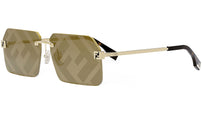 Fendi Sky Gold Rectangular Sunglasses
