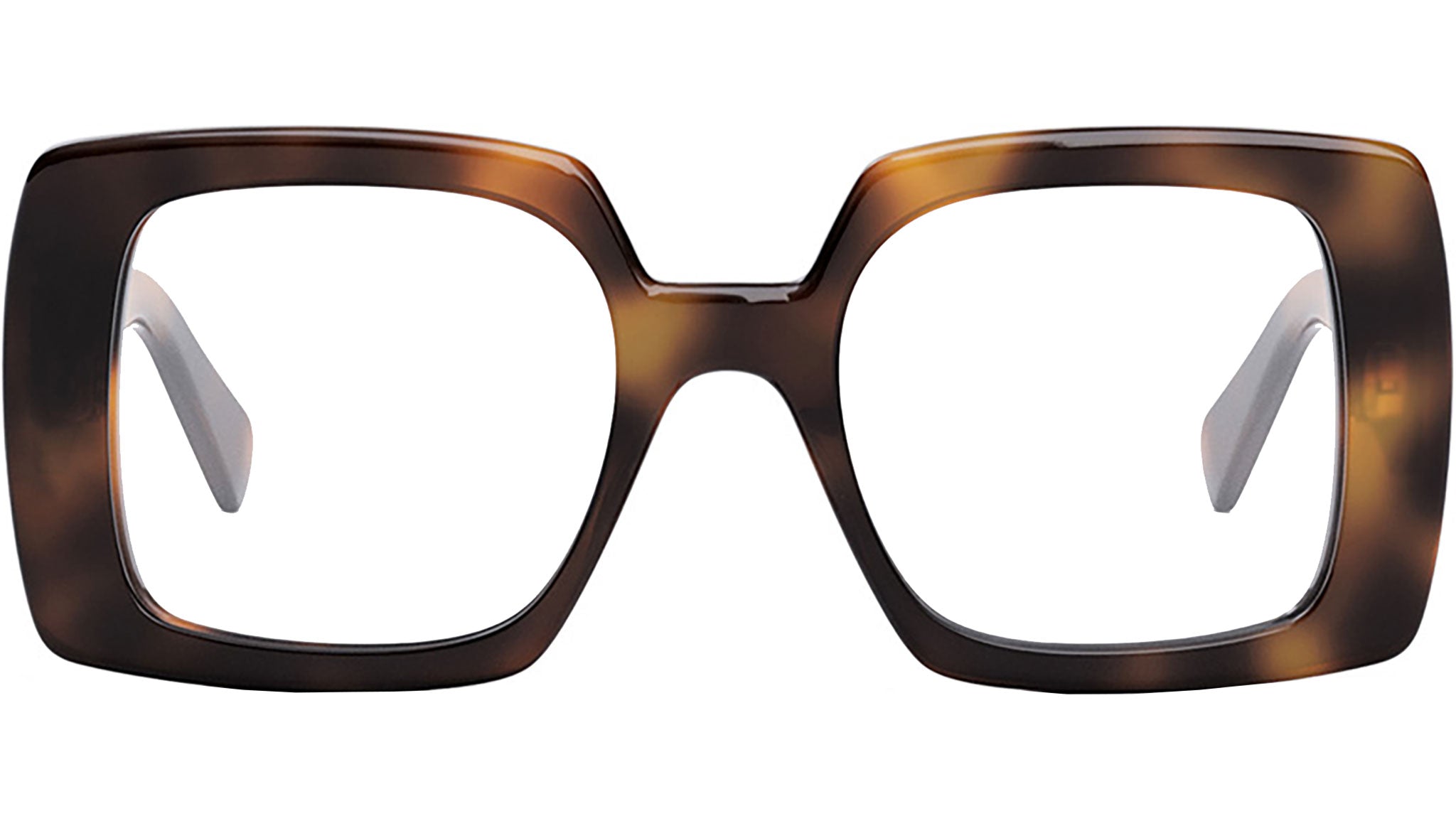 Triomphe Havana Geometric Eyeglasses