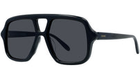 Slim Black Pilot Sunglasses